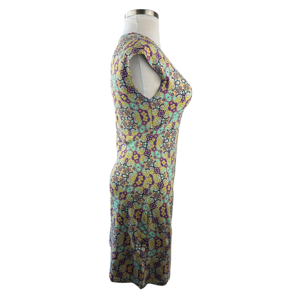 Title Nine Diamalete Shirt Dress Medium Printed V Neck Geometric Golf Summer - Picture 12 of 14